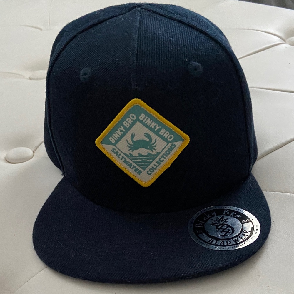 Binky Bro Navy Blue Snapback Hat with Patch